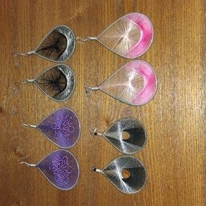 4 pair string earrings